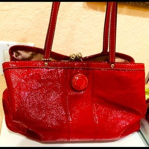 Gorgeous red coach bag.